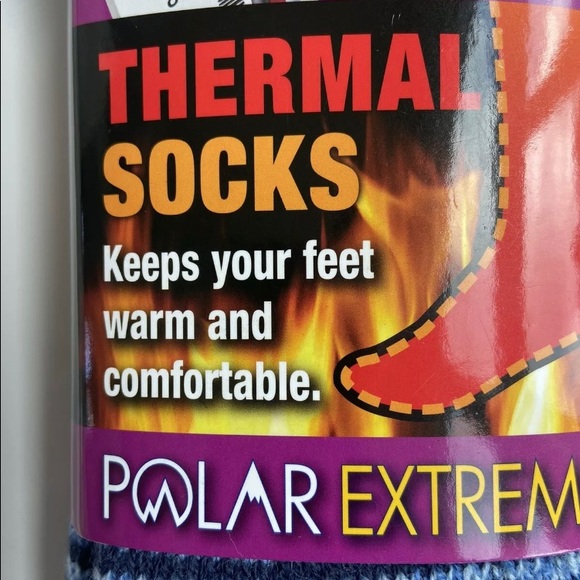 NEW Polar Extreme Insulated Thermal Socks Women SHOE SIZE 5-10 BLUE PINK KNIT - Picture 9 of 9